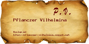 Pflanczer Vilhelmina névjegykártya